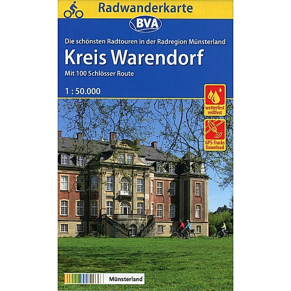 BVA Radwanderkarte Radregion Münsterland Kreis Warendorf 1:50.000, reiß- und wetterfest, GPS-Tracks Download