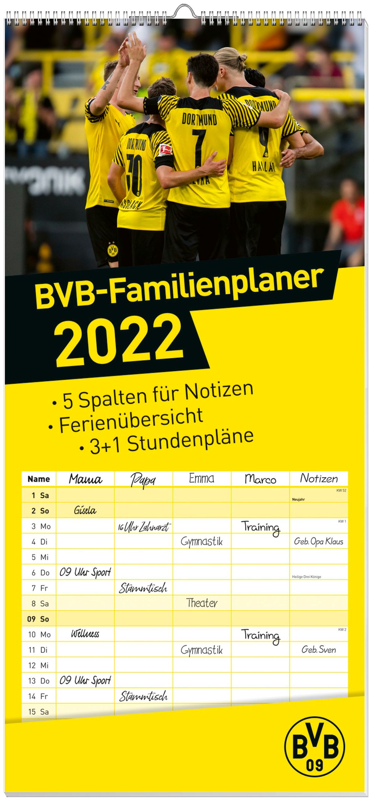 BVB Familienplaner 2022 - Kalender bei Weltbild.at bestellen
