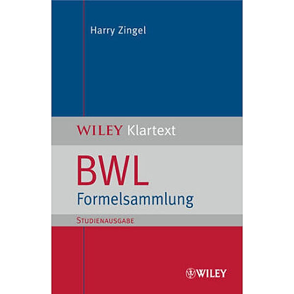 BWL Formelsammlung, Studienausgabe, Harry Zingel