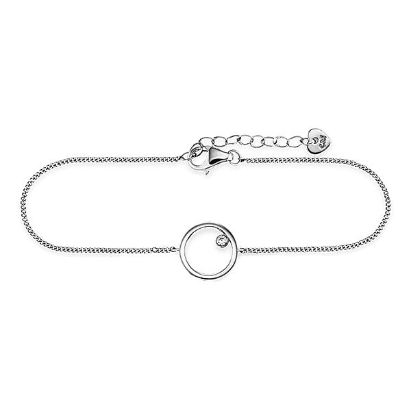 cai Armband 925/- Sterling Silber Zirkonia 16+3cm rhodiniert