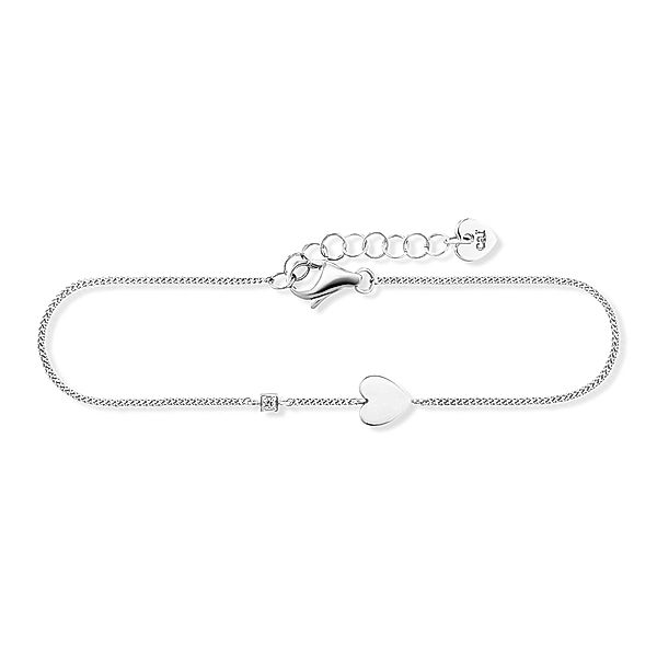 Cai Armband 925/- Sterling Silber Zirkonia 16+3cm rhodiniert