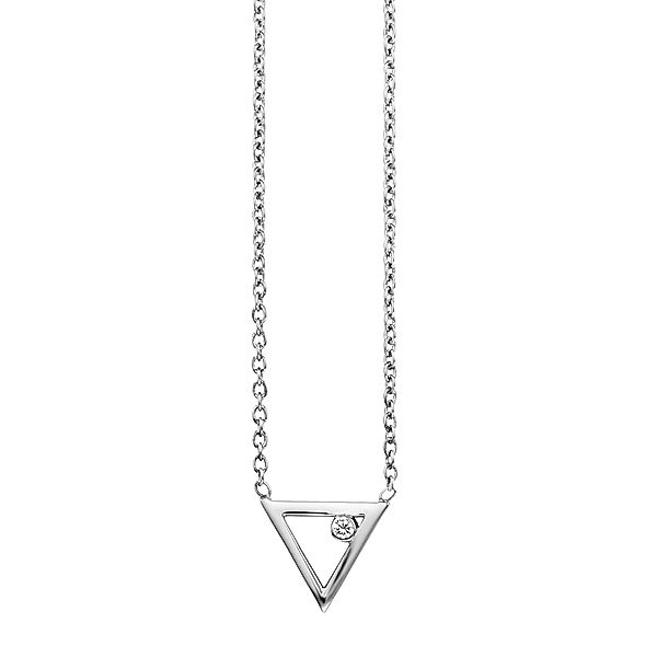 cai Collier 925/- Sterling Silber Zirkonia 39+5cm rhodiniert