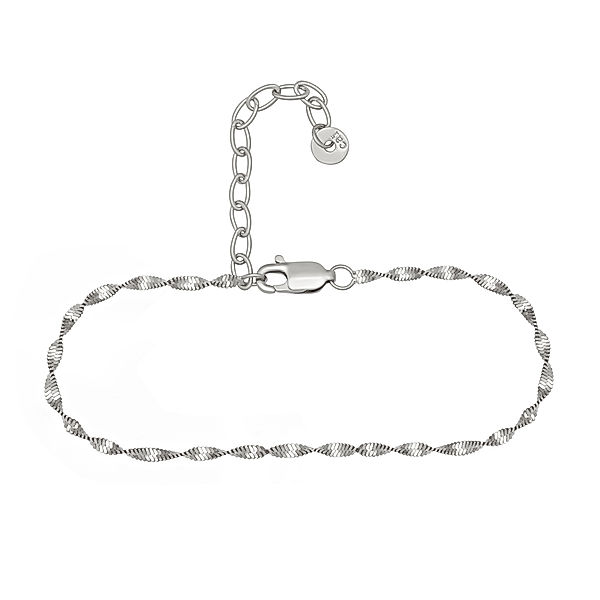 cai Fußkette 925/- Sterling Silber 22+3cm rhodiniert