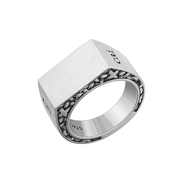 cai Ring 925/- Sterling Silber Mattiert (Größe: 058 (18,5))