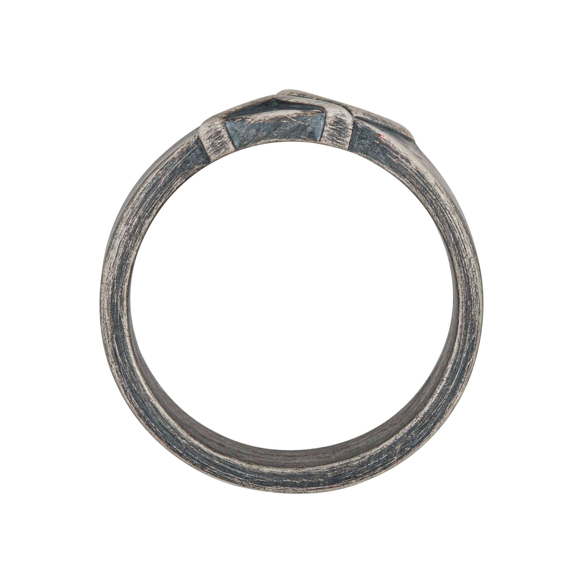 cai Ring 925 - Sterling Silber ohne Stein Geschwärzt Größe: 066 21,0