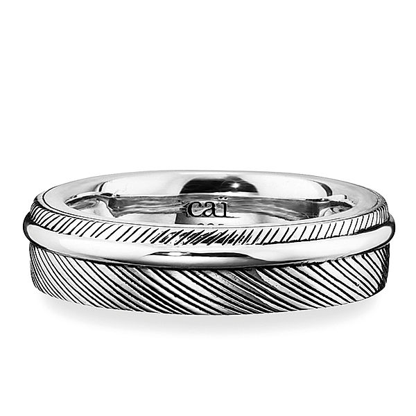 cai Ring 925/- Sterling Silber ohne Stein Glänzend (Größe: 062 (19,7))