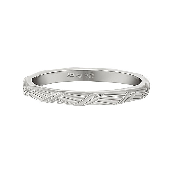 cai Ring 925/- Sterling Silber ohne Stein Glänzend (Größe: 058 (18,5))