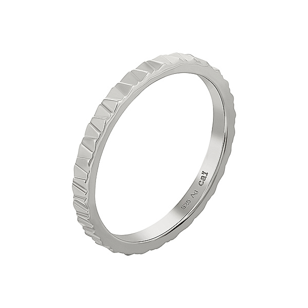 cai Ring 925/- Sterling Silber ohne Stein Glänzend (Größe: 050 (15,9))