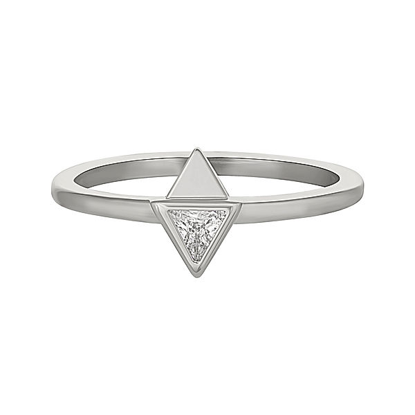 cai Ring 925/- Sterling Silber Zirkonia Glänzend (Größe: 056 (17,8))