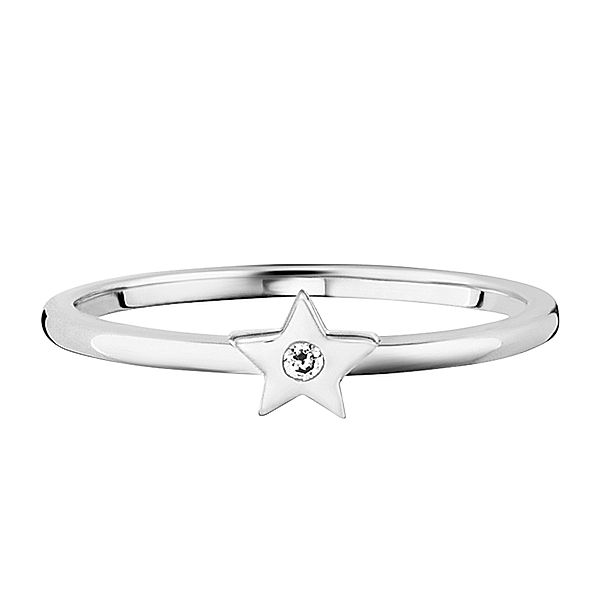 cai Ring 925/- Sterling Silber Zirkonia weiß rhodiniert (Größe: 050 (15,9))