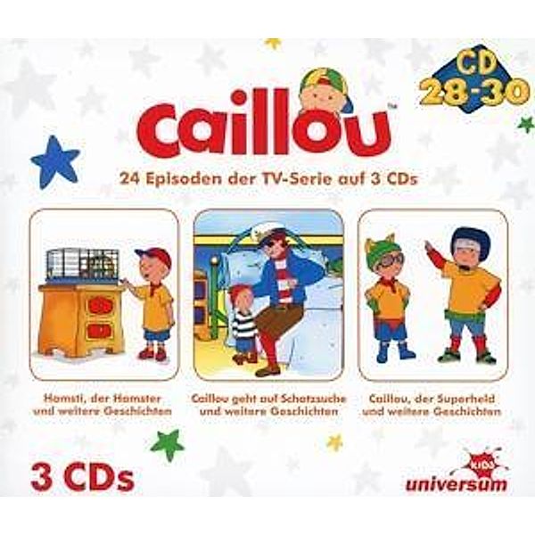 Caillou Hörspielbox, 3 Audio-CDs, Caillou