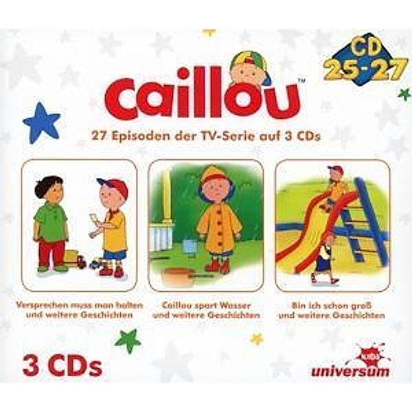 Caillou Hörspielbox, 3 Audio-CDs, Caillou