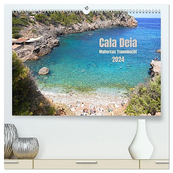 Cala Deia - Mallorcas Traumbucht (hochwertiger Premium Wandkalender 2024 DIN A2 quer), Kunstdruck in Hochglanz, Markus Behner
