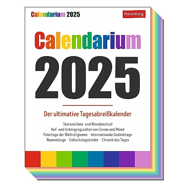 Calendarium Tagesabreisskalender 2025 - Der ultimative Tagesabreisskalender