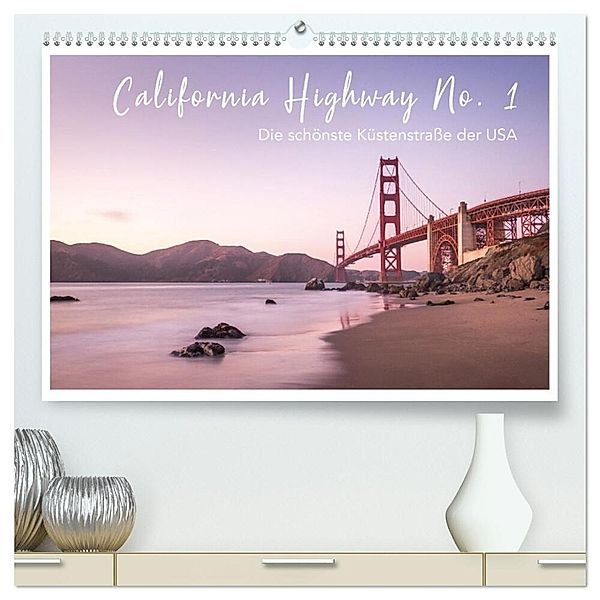 California Highway No. 1 - Die schönste Küstenstraße der USA (hochwertiger Premium Wandkalender 2024 DIN A2 quer), Kunstdruck in Hochglanz, Tobias Brandt