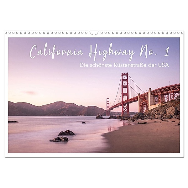 California Highway No. 1 - Die schönste Küstenstrasse der USA (Wandkalender 2025 DIN A3 quer), CALVENDO Monatskalender, Calvendo, Tobias Brandt