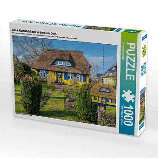 CALVENDO Puzzle Altes Reetdachhaus in Born am Darß 1000 Teile Lege-Größe 64 x 48 cm Foto-Puzzle Bild von Christian Mürin, Calvendo