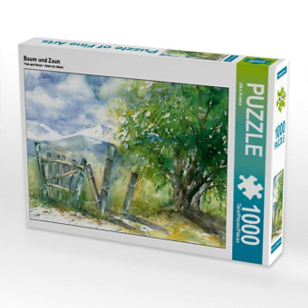 CALVENDO Puzzle Baum und Zaun 1000 Teile Lege-Größe 64 x 48 cm Foto-Puzzle Bild von Jitka Krause, Calvendo