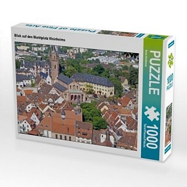CALVENDO Puzzle Blick auf den Marktplatz Weinheims 1000 Teile Lege-Größe 64 x 48 cm Foto-Puzzle Bild von Ilona Andersen, Calvendo