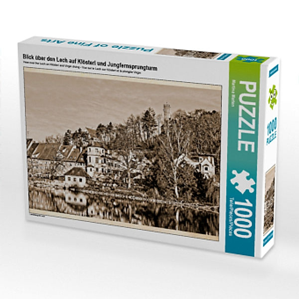 CALVENDO Puzzle Blick über den Lech auf Klösterl und Jungfernsprungturm 1000 Teile Lege-Größe 64 x 48 cm Foto-Puzzle Bil, Calvendo