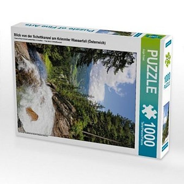 CALVENDO Puzzle Blick von der Schettkanzel am Krimmler Wasserfall (Österreich) 1000 Teile Lege-Größe 48 x 64 cm Foto-Puz, Calvendo