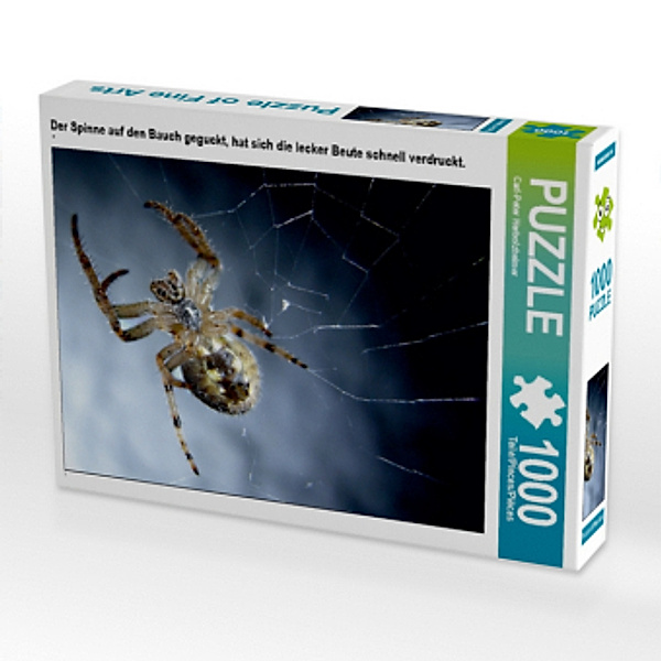 CALVENDO Puzzle Der Spinne auf den Bauch geguckt, hat sich die lecker Beute schnell verdruckt. 1000 Teile Lege-Größe 64, Calvendo