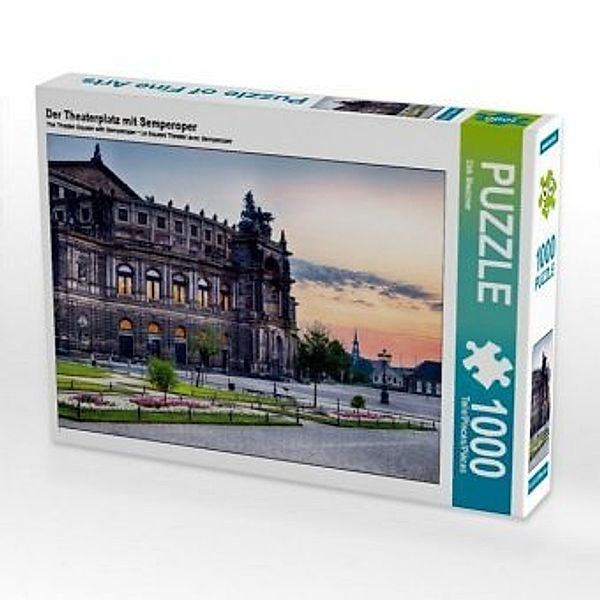 CALVENDO Puzzle Der Theaterplatz mit Semperoper 1000 Teile Lege-Größe 64 x 48 cm Foto-Puzzle Bild von Dirk Meutzner, Calvendo