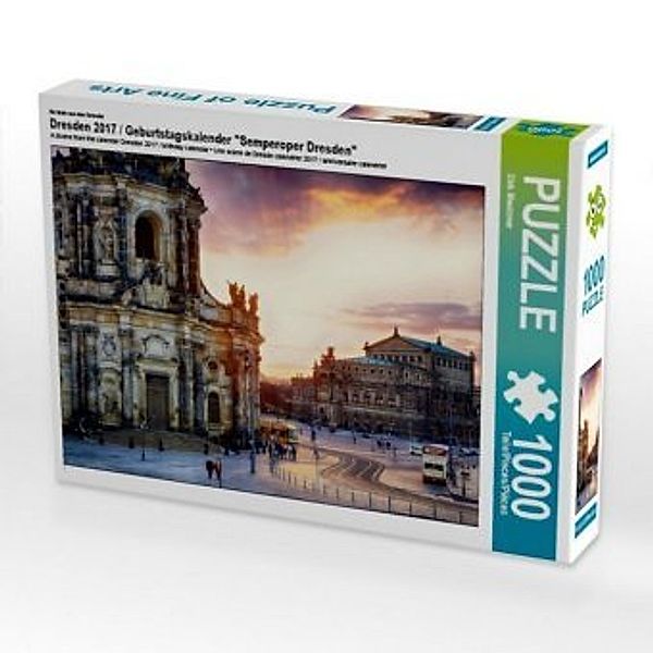 CALVENDO Puzzle Dresden 2017 / Geburtstagskalender Semperoper Dresden 1000 Teile Lege-Größe 64 x 48 cm Foto-Puzzle Bil, Calvendo