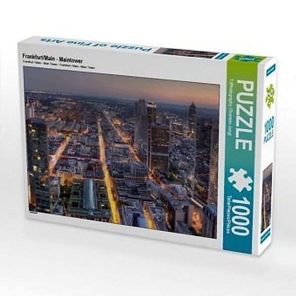 CALVENDO Puzzle Frankfurt/Main - Maintower 1000 Teile Lege-Größe 64 x 48 cm Foto-Puzzle Bild von TJPhotography (Thorsten, Calvendo