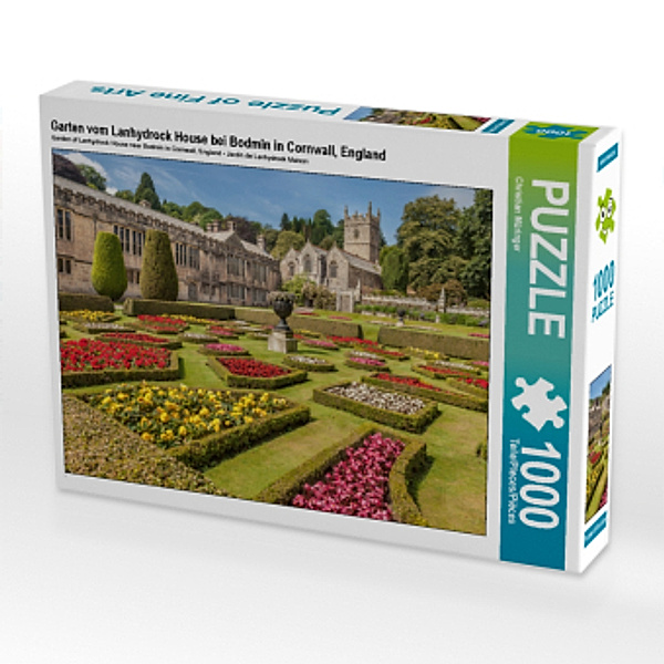CALVENDO Puzzle Garten vom Lanhydrock House bei Bodmin in Cornwall, England 1000 Teile Lege-Größe 64 x 48 cm Foto-Puzzle, Calvendo