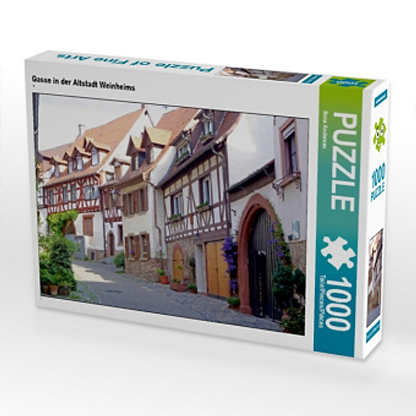 CALVENDO Puzzle Gasse in der Altstadt Weinheims 1000 Teile Lege-Größe 64 x 48 cm Foto-Puzzle Bild von Ilona Andersen, Calvendo