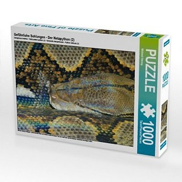 CALVENDO Puzzle Gefährliche Schlangen - Der Netzpython (2) 1000 Teile Lege-Größe 64 x 48 cm Foto-Puzzle Bild von Michael, Calvendo