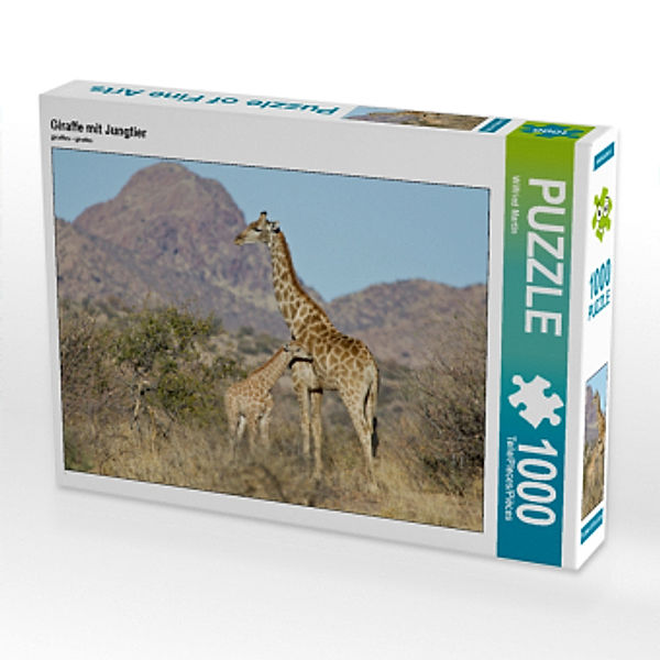 CALVENDO Puzzle Giraffe mit Jungtier 1000 Teile Lege-Größe 64 x 48 cm Foto-Puzzle Bild von Wilfried Martin, Calvendo