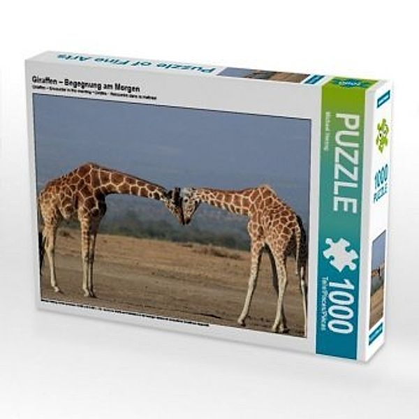 CALVENDO Puzzle Giraffen - Begegnung am Morgen 1000 Teile Lege-Größe 64 x 48 cm Foto-Puzzle Bild von Michael Herzog, Calvendo