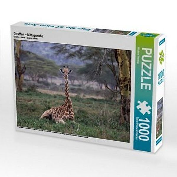 CALVENDO Puzzle Giraffen - Mittagsruhe 1000 Teile Lege-Größe 64 x 48 cm Foto-Puzzle Bild von Michael Herzog, Calvendo