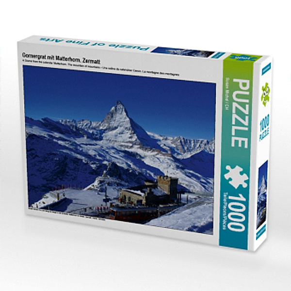 CALVENDO Puzzle Gornergrat mit Matterhorn. Zermatt 1000 Teile Lege-Größe 64 x 48 cm Foto-Puzzle Bild von Susan Michel /, Calvendo