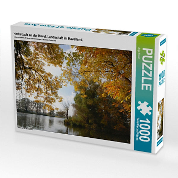 CALVENDO Puzzle Herbstlaub an der Havel. Landschaft im Havelland. 1000 Teile Lege-Größe 64 x 48 cm Foto-Puzzle Bild von, Calvendo