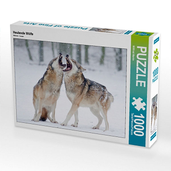 CALVENDO Puzzle Heulende Wölfe 1000 Teile Lege-Größe 64 x 48 cm Foto-Puzzle Bild von Wilfried Martin, Calvendo