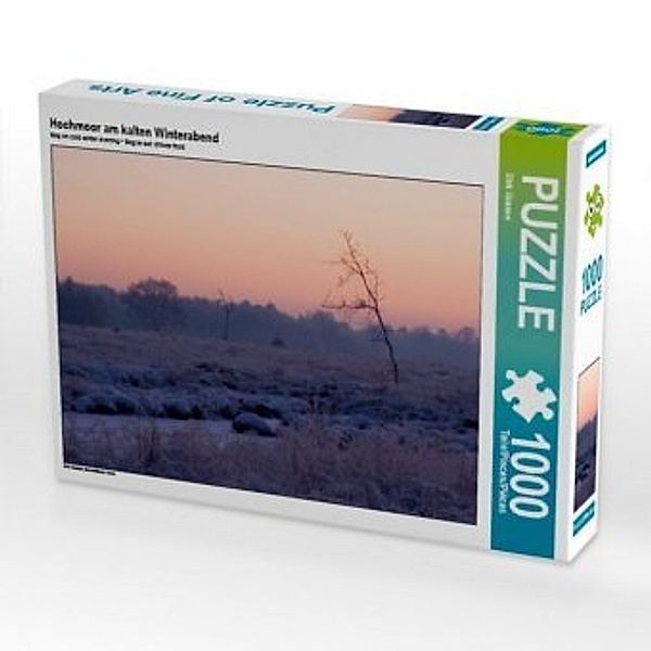 CALVENDO Puzzle Hochmoor am kalten Winterabend 1000 Teile Lege-Größe 64 x 48 cm Foto-Puzzle Bild von Dirk Grasse, Calvendo