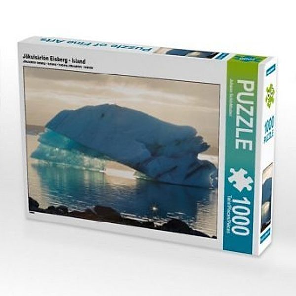 CALVENDO Puzzle Jökulsárlón Eisberg - Island 1000 Teile Lege-Größe 64 x 48 cm Foto-Puzzle Bild von Johann Schörkhuber, Calvendo