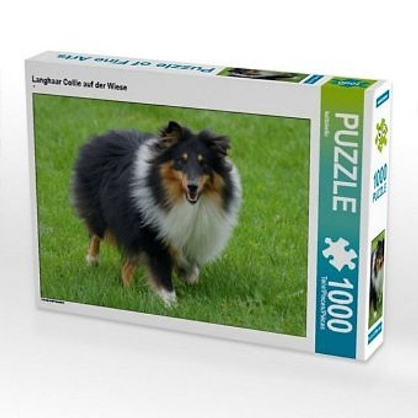 CALVENDO Puzzle Langhaar Collie auf der Wiese 1000 Teile Lege-Größe 64 x 48 cm Foto-Puzzle Bild von kattobello, Calvendo