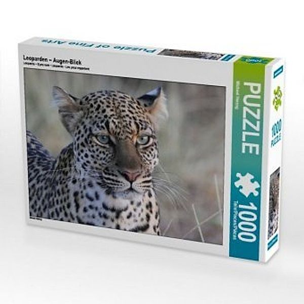 CALVENDO Puzzle Leoparden - Augen-Blick 1000 Teile Lege-Größe 64 x 48 cm Foto-Puzzle Bild von Michael Herzog, Calvendo