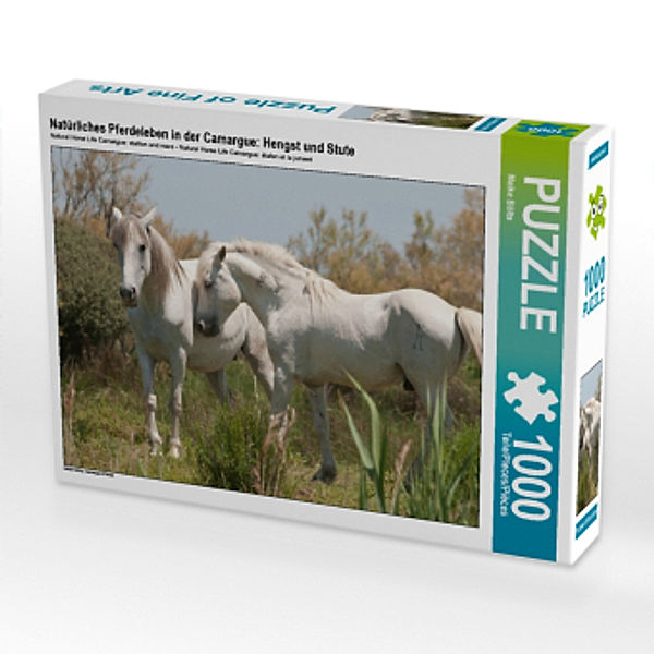 CALVENDO Puzzle Natürliches Pferdeleben in der Camargue: Hengst und Stute 1000 Teile Lege-Größe 64 x 48 cm Foto-Puzzle B, Calvendo