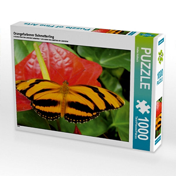 CALVENDO Puzzle Orangefarbener Schmetterling 1000 Teile Lege-Größe 64 x 48 cm Foto-Puzzle Bild von Heike Hultsch, Calvendo