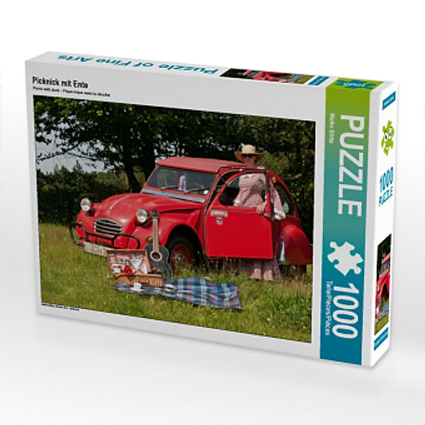 CALVENDO Puzzle Picknick mit Ente 1000 Teile Lege-Größe 64 x 48 cm Foto-Puzzle Bild von Meike Bölts, Calvendo