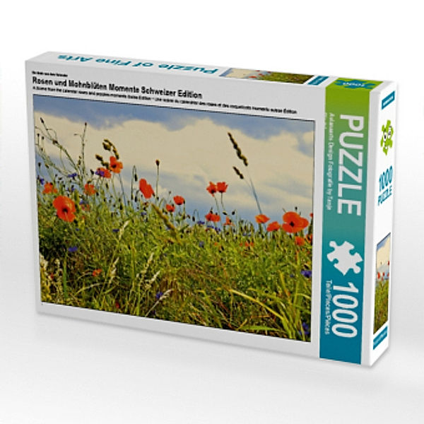 CALVENDO Puzzle Rosen und Mohnblüten Momente Schweizer Edition 1000 Teile Lege-Größe 64 x 48 cm Foto-Puzzle Bild von Avi, Calvendo