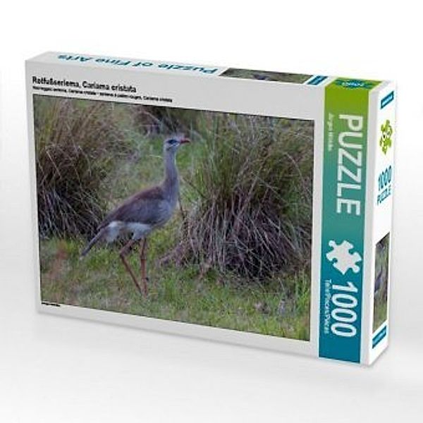 CALVENDO Puzzle Rotfußseriema, Cariama cristata 1000 Teile Lege-Größe 64 x 48 cm Foto-Puzzle Bild von Jürgen Wöhlke, Calvendo