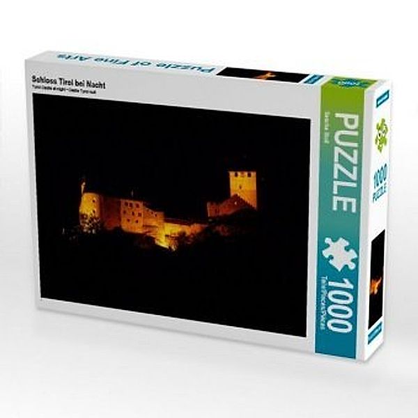 CALVENDO Puzzle Schloss Tirol bei Nacht 1000 Teile Lege-Größe 64 x 48 cm Foto-Puzzle Bild von Sascha Stoll, Calvendo