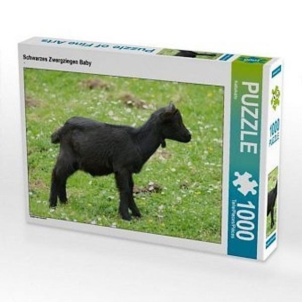 CALVENDO Puzzle Schwarzes Zwergziegen Baby 1000 Teile Lege-Größe 64 x 48 cm Foto-Puzzle Bild von Kattobello, Calvendo