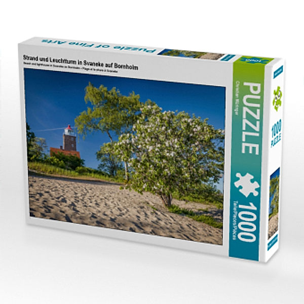 CALVENDO Puzzle Strand und Leuchtturm in Svaneke auf Bornholm 1000 Teile Lege-Größe 64 x 48 cm Foto-Puzzle Bild von Chri, Calvendo